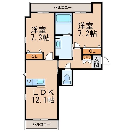 ベレオグルース西紺屋の物件間取画像